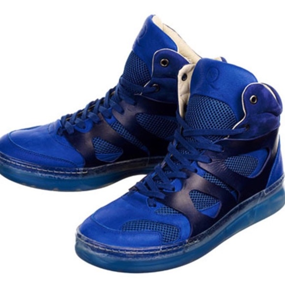 Rare Alexander McQueen x Puma MCQ Blue High Top Sneakers M 11 Designer Collab - Picture 1 of 16